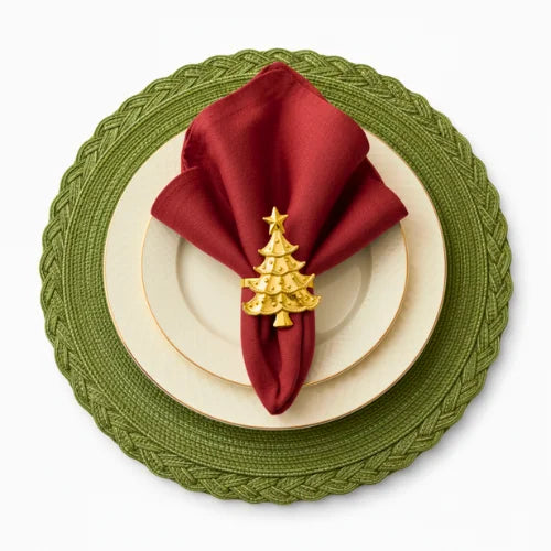 Elegant Christmas Table Set – Pine Green