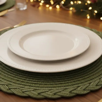 Elegant Christmas Table Set – Pine Green