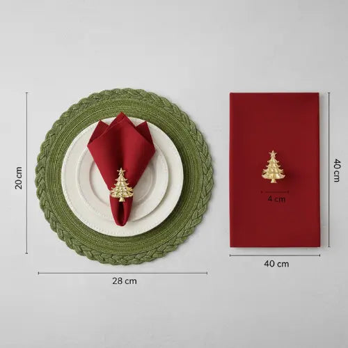 Elegant Christmas Table Set – Pine Green