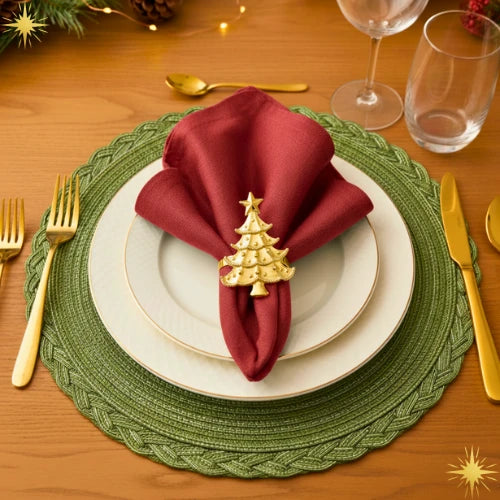 Elegant Christmas Table Set – Pine Green